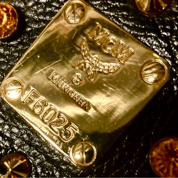 Swarovski yellow crystal studded backpack and it’s mini me! MCM - Picture 11 of 13